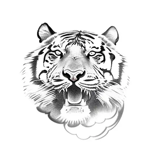 Tiger Flying On Eagle