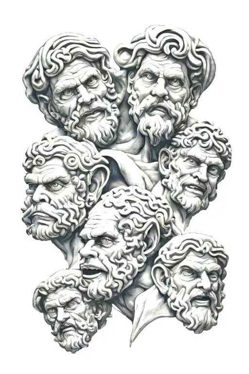 Greek Gods Hear No Evil See No Evil Speak No Evil