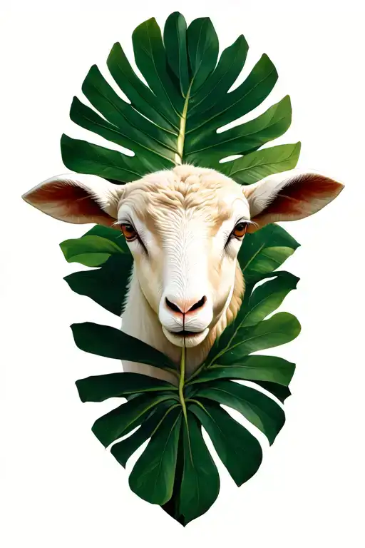 Masculine Lamb Palm Leaf Shape
