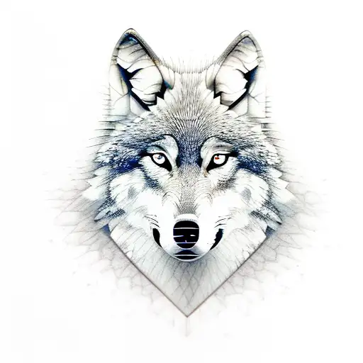 Wolf With Courageous Look