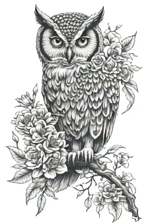 Owl Flowers Intertwined