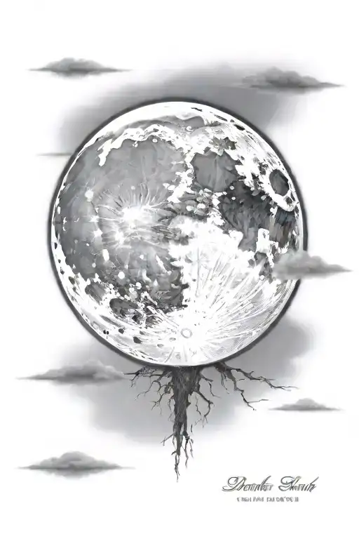 Dark Sky Background Full Moon