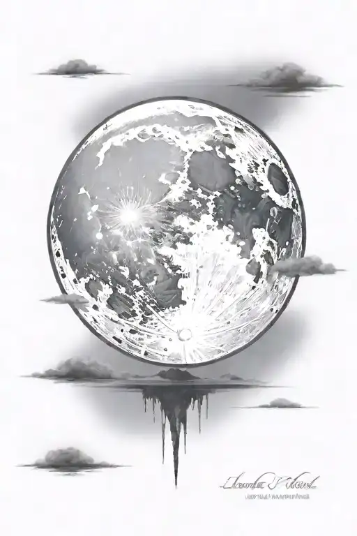 Dark Sky Background Full Moon