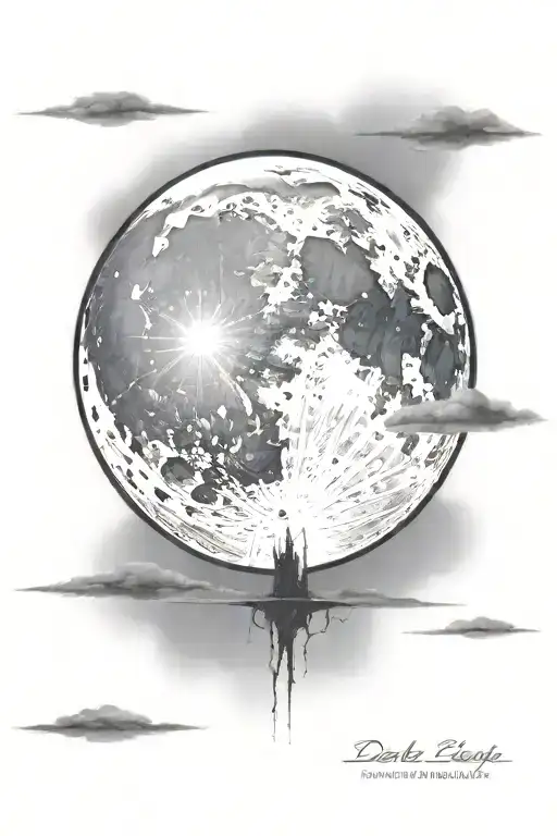 Dark Sky Background Full Moon