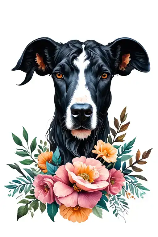 Grand Teton With Floral