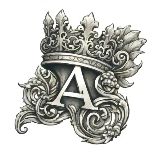 Letter A With Crown