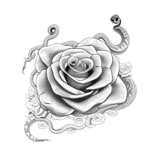 Snake And Roses