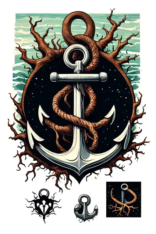 Anchor With Roots Reaching Deep