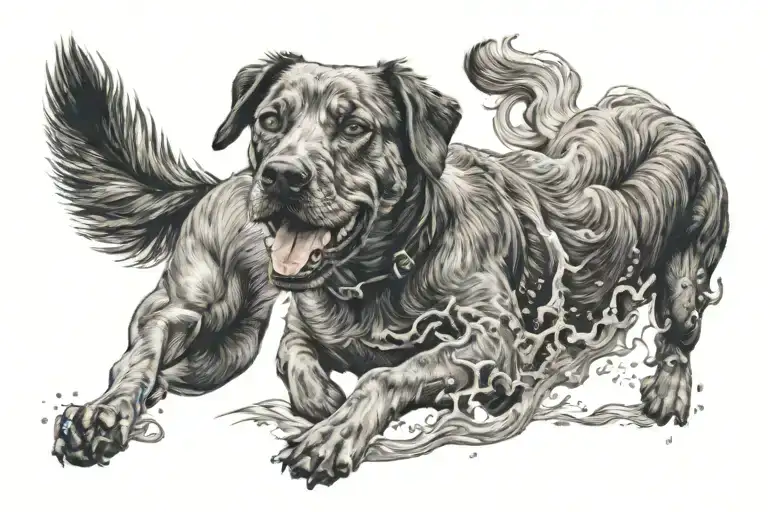 A Dog Running All Around Without Stopping