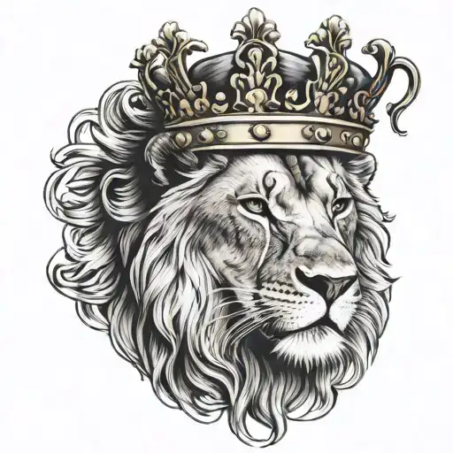 Lion Wearing A Crown