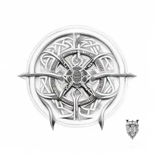 Viking Wayfinder Around Tree Of Life