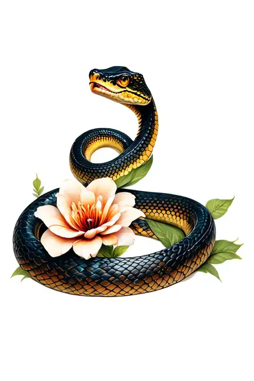 Snake And Flower