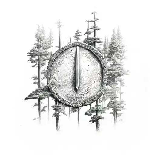 Sword In Stone In A Forest