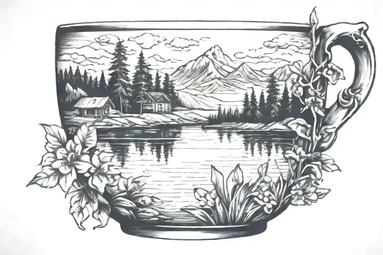 Lake Scene Coffee Mug