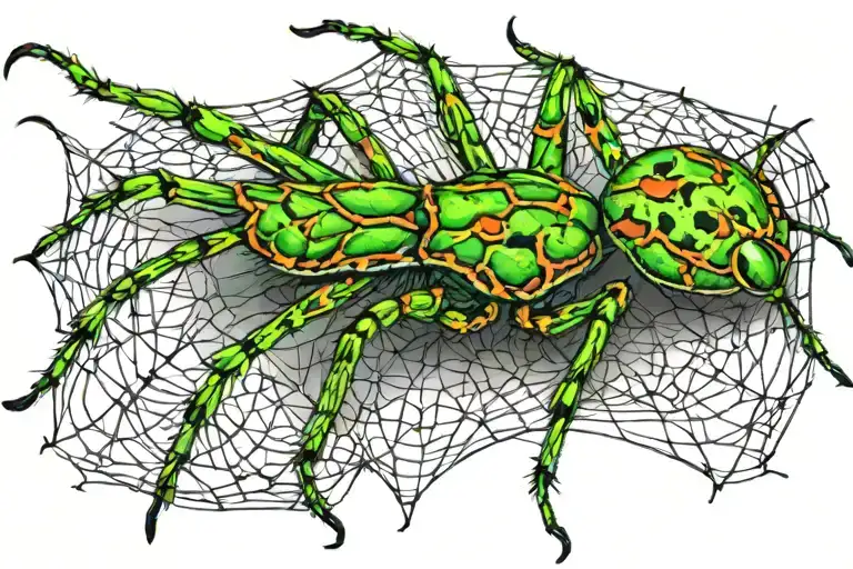 Green Lynx Spider Web