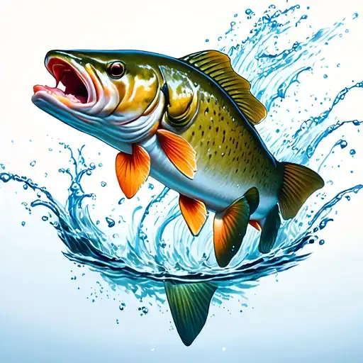 Trout Jumping Out Of The Water