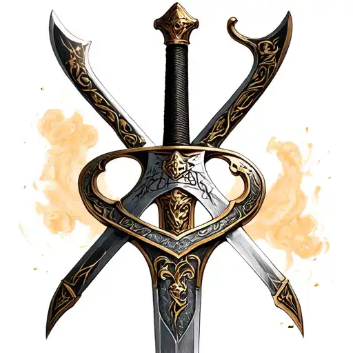 Sword With Bellator Dei Inscribed On Sword