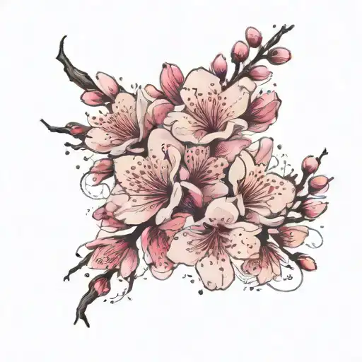 Cherry Blossom With Footprint