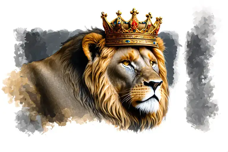 Lion Wearing A Crown