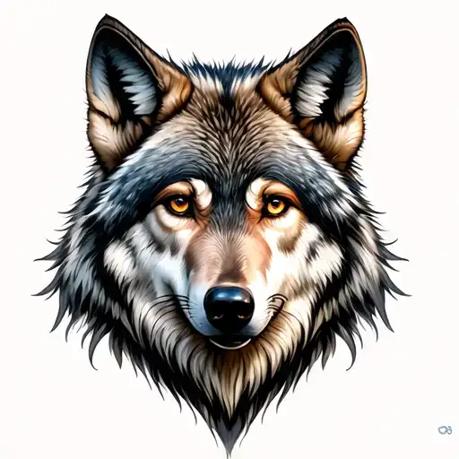 Women Wolf Head