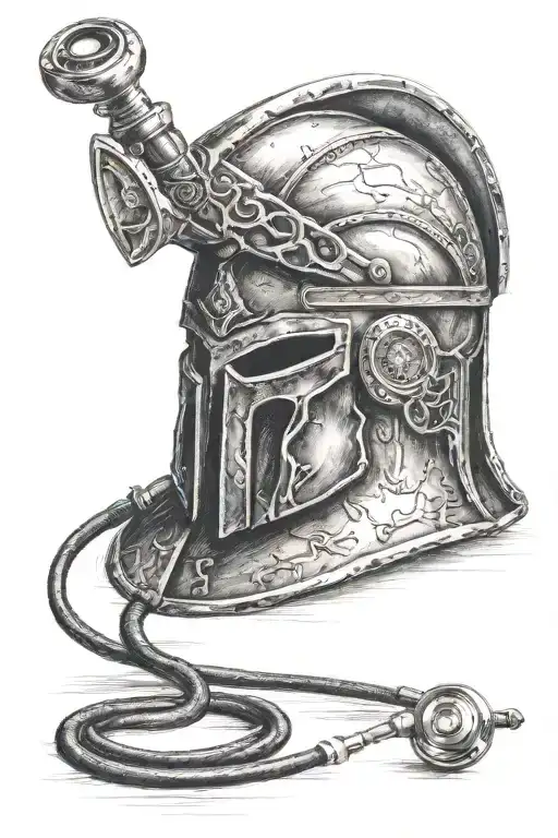 Spartan Helmet With Stethoscope