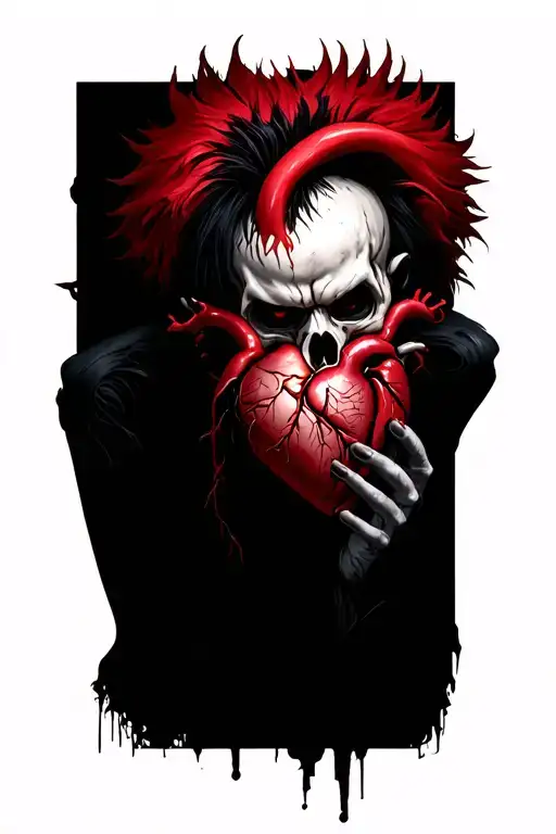 Ryuk Death Note Eating An Anatomical Heart