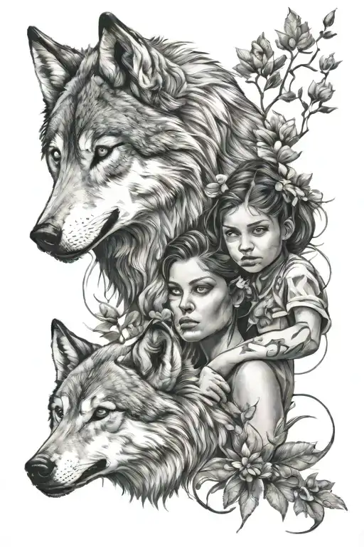 Girl With Wolf