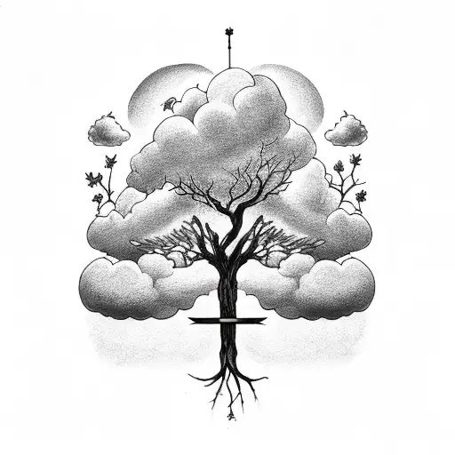 Tree With Clouds And A Magic Wand