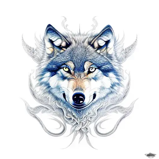 Wolf And Dragon Intertwined