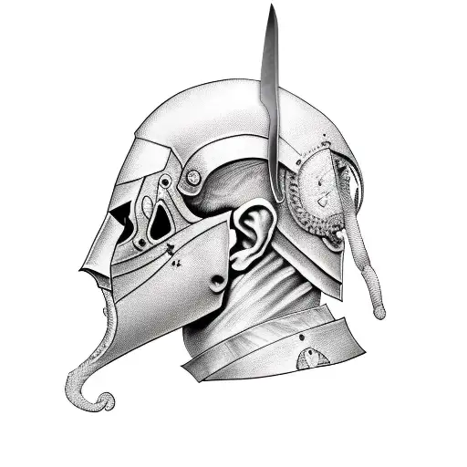 Knight Cutting His Head With His Sword