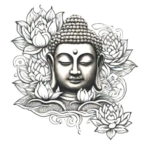 Buddha With Lotus Flower