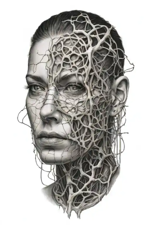 Woman Experiencing Quantum Entanglement