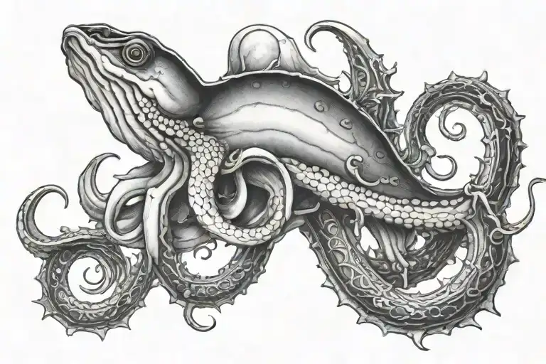 Squid Around Fluke Anchor