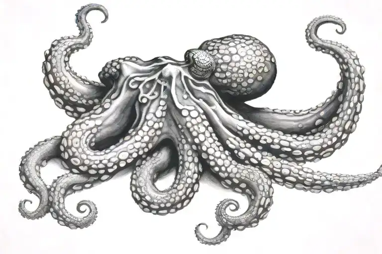 Octopus Wrapping Its Arm
