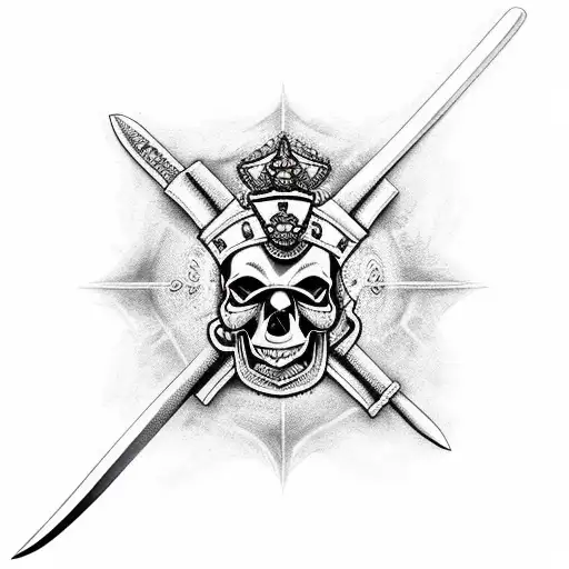 Sword Honor Policia Skull