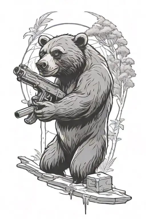 Baloo The Bear From Jungle Book Shooting A Golden Scar From Fortnite
