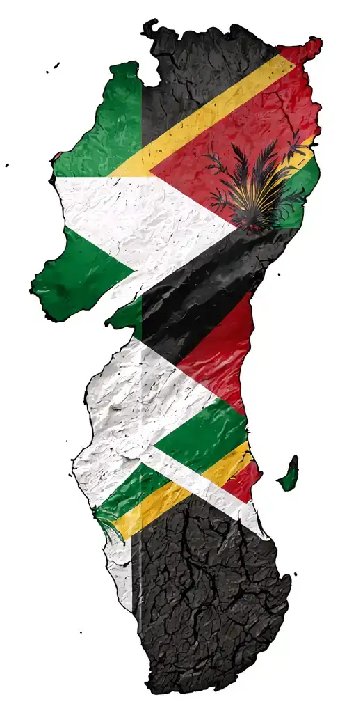 Africa Continent With Zimbabwe Flag