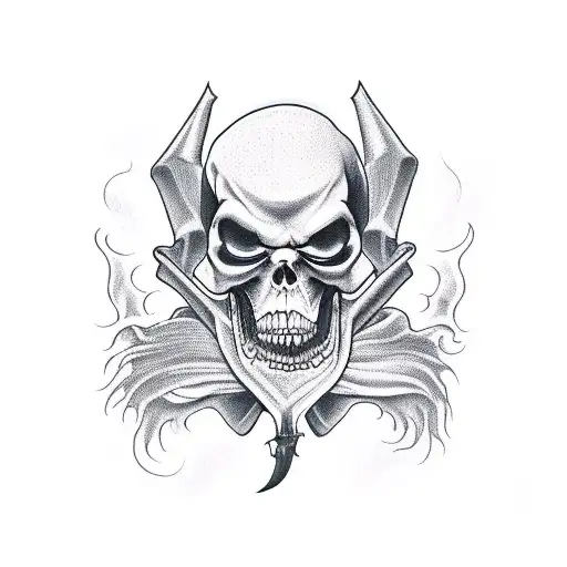 Evil Grim Reaper With Hoodie