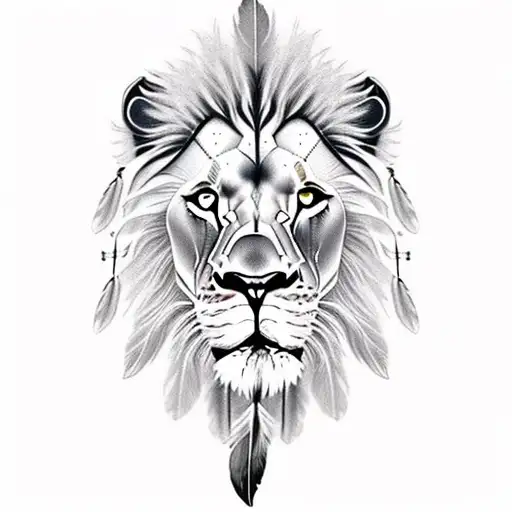 Lion And Dream Catcher