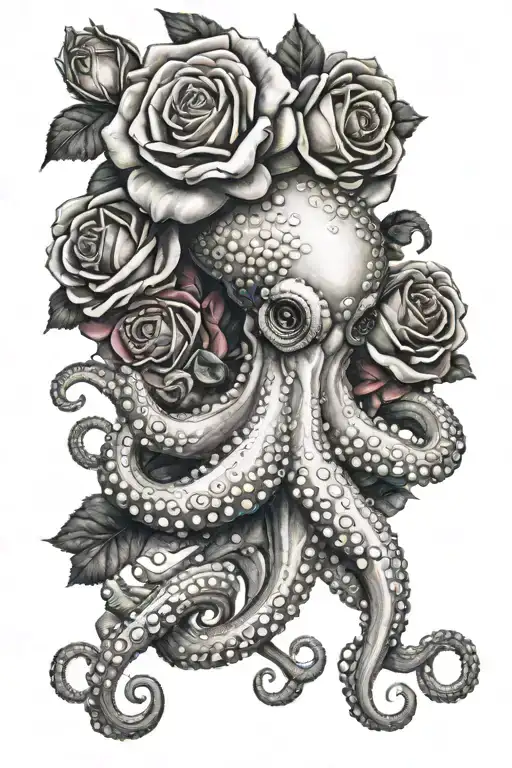 Octopus And Roses