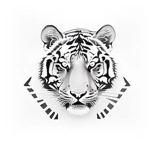 Tiger With Illuminati Sign