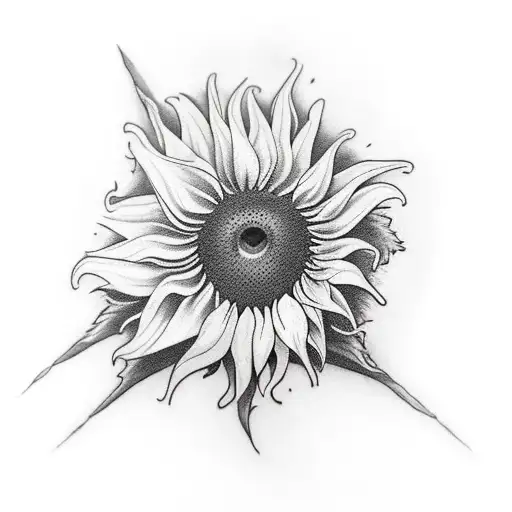 Realistic Depiction Of Harry Potter's Glasses And A Sunflower