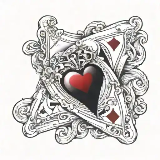 Reaper Holding Ace Of Hearts Card