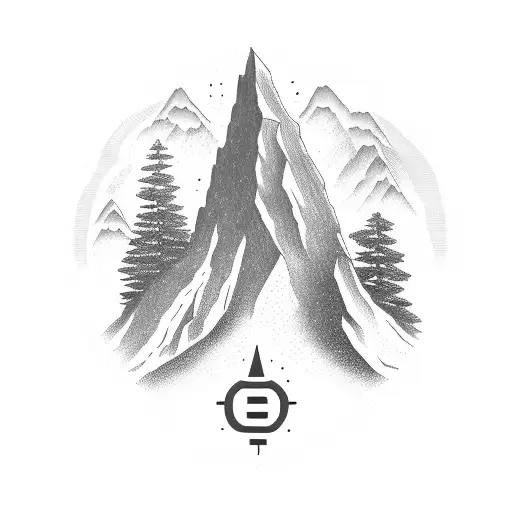 Mountain With A Steet Going Up Above The Zodiac Sign Great Bear Is Visible