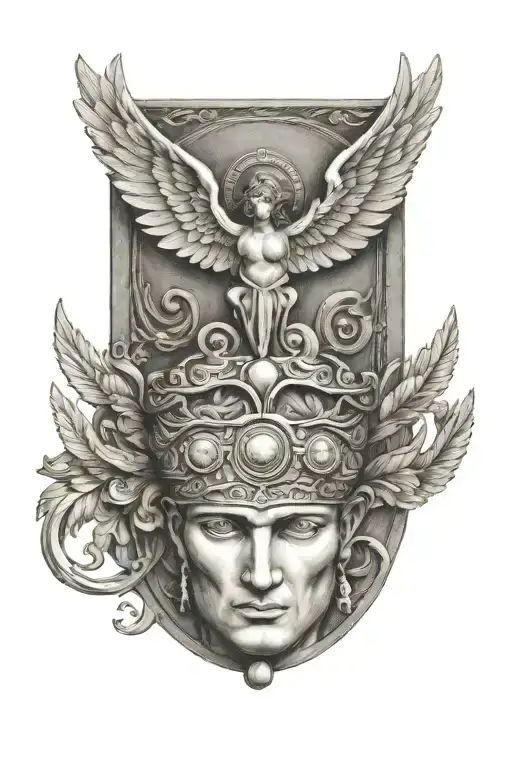 Hermes Mercury Combined Greek Art Winged Circlet