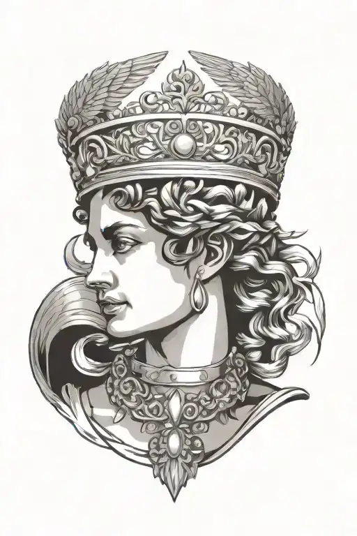 Hermes Mercury Combined Greek Art Winged Tiara