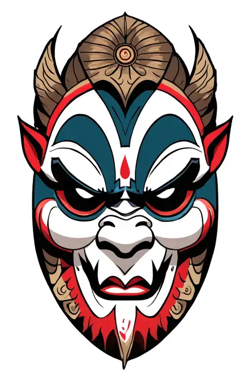 Oni Mask With Taino Aspects