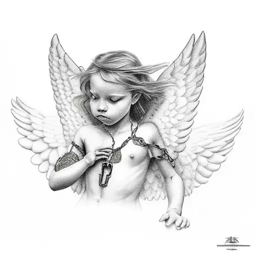 Angel Chained And Fighting To Get Free