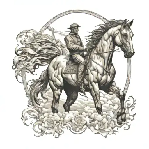 Gates Of Heaven With A Horse