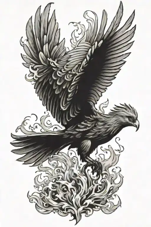 Phoenix Rising From Fire